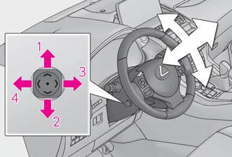 Lexus NX. Adjusting the steering wheel and mirrors