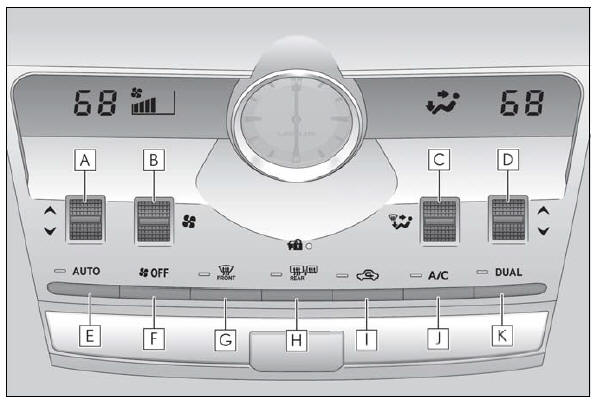 Lexus NX - Automatic air conditioning system - Using the air