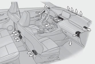 Lexus NX. Using the air conditioning system and defogger