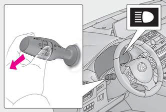 Lexus NX. Operating the lights and wipers