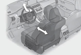 Lexus NX. Adjusting the seats