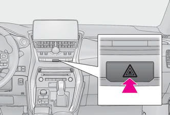 Lexus NX. Emergency flashers 