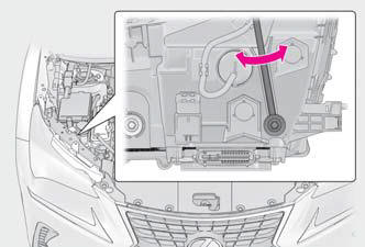 Lexus NX. Headlight aim instructions for Canadian owners (in French)