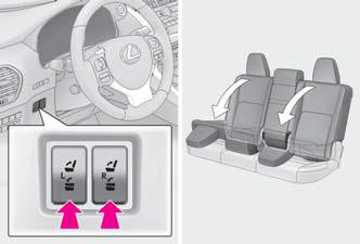 Lexus NX. Adjusting the seats