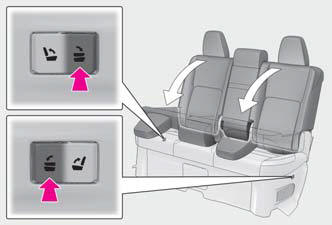 Lexus NX. Adjusting the seats