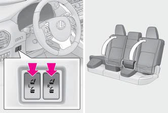 Lexus NX. Adjusting the seats