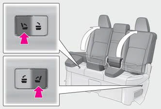 Lexus NX. Adjusting the seats