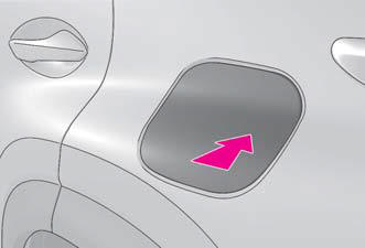 Lexus NX. Opening the fuel tank cap