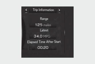 Lexus NX. Energy monitor/fuel consumption screen