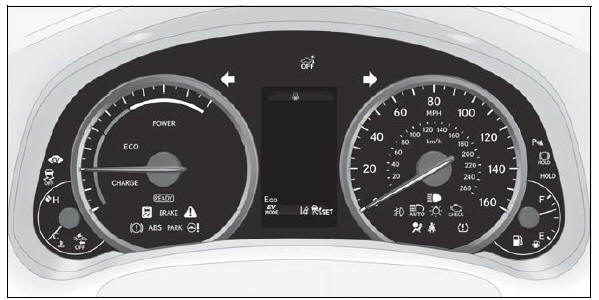 Lexus NX. Warning lights and indicators